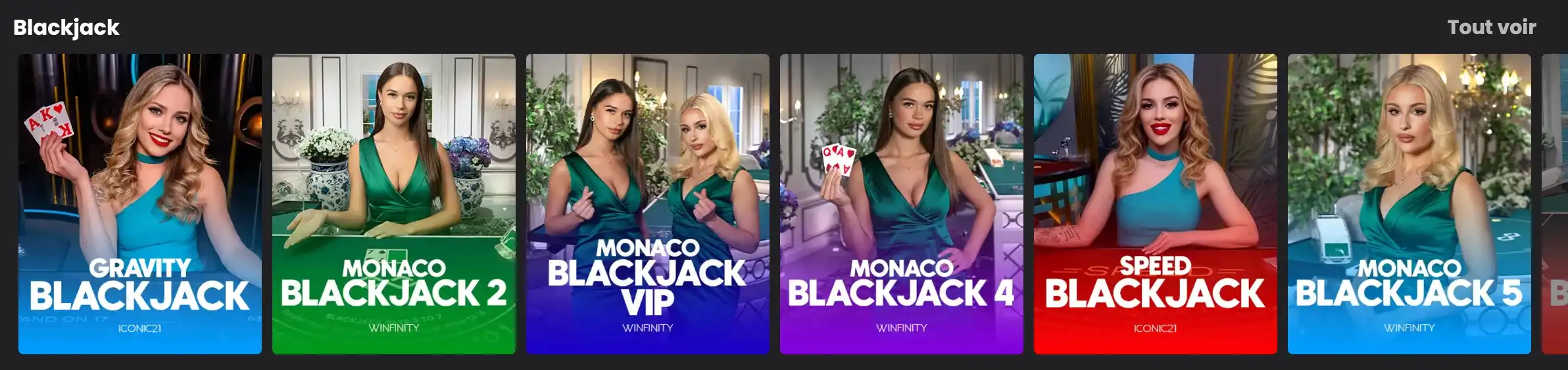 Jeux de casino en direct avec croupiers sur Lucky Block